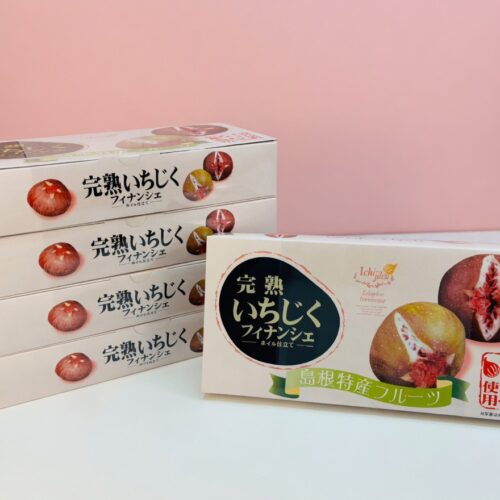 【4箱＋1箱無料キャンペーン】並べられた5箱の「いちじくフィナンシェ」。島根県出雲市多岐町産いちじくを使用した、まとめ買いに最適な特別ギフトセット。